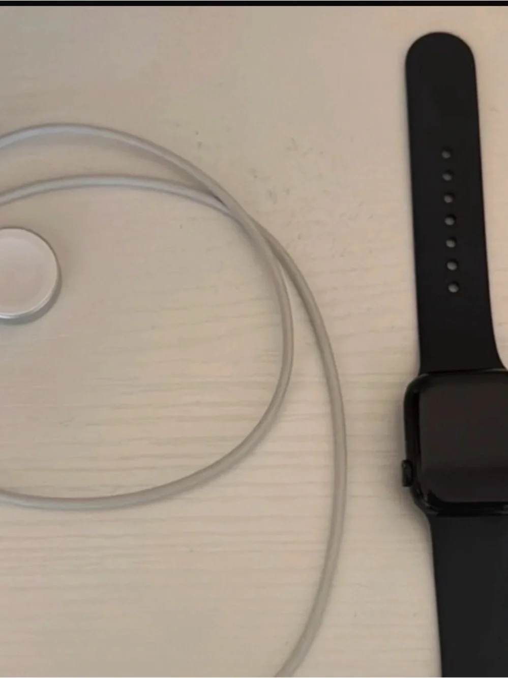 Apple Watch with Black Sport Band 45mm with Lifeproof case